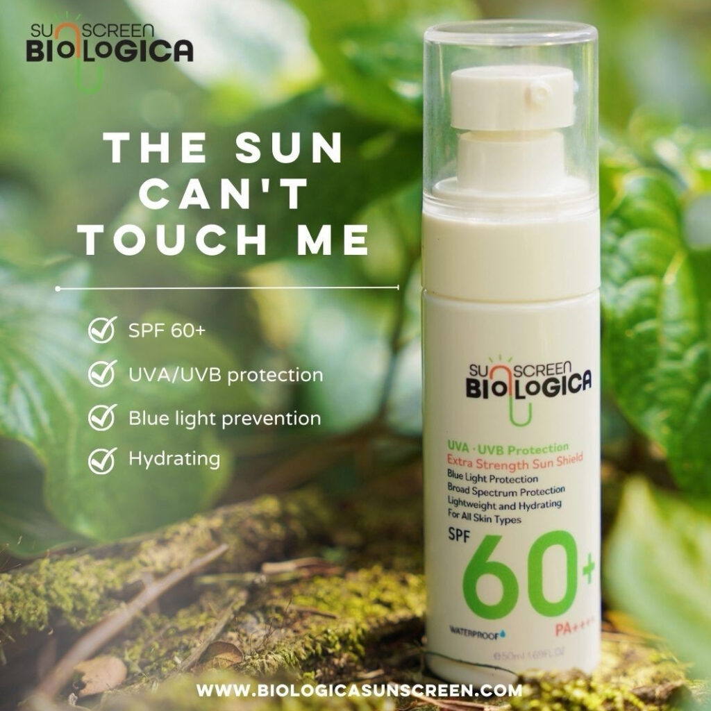 Biologica Sunscreen SPF60+ Broad Spectrum UVA/UVB Protection, 50ml