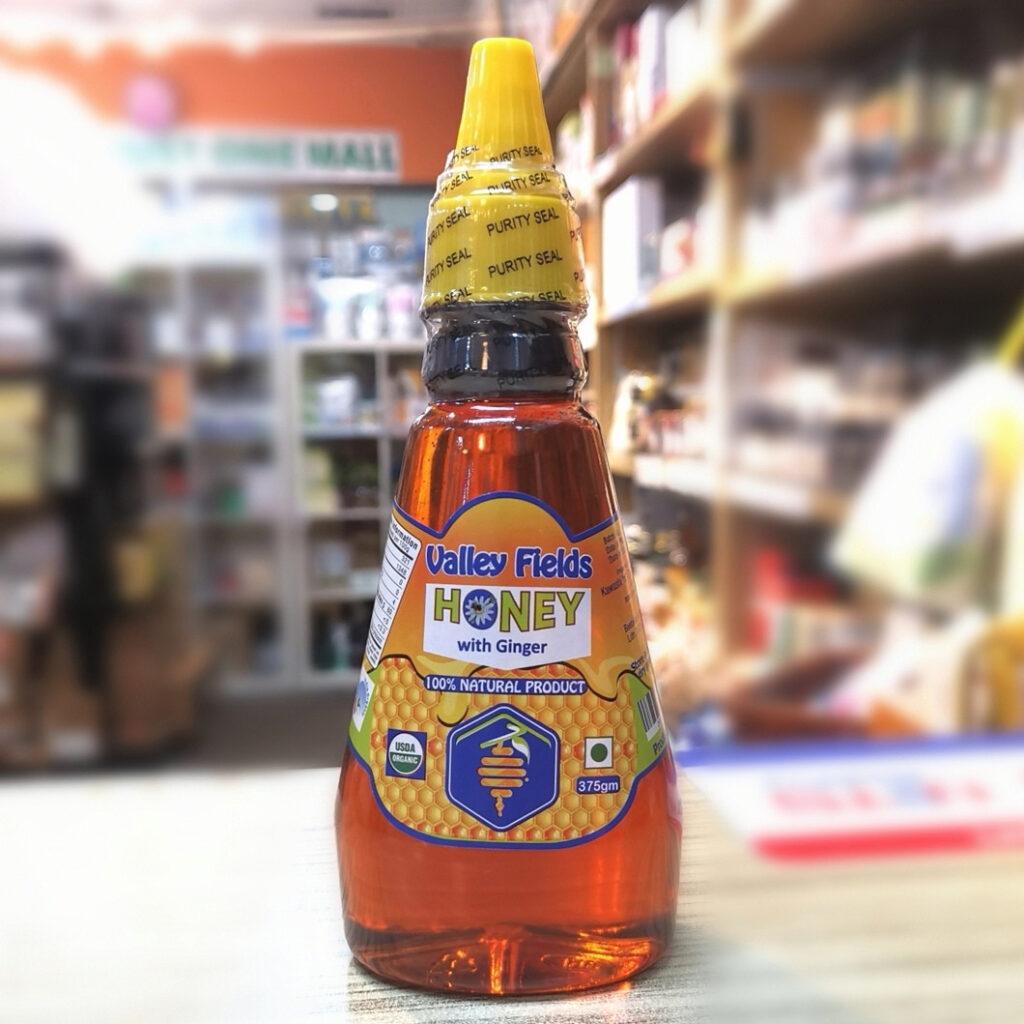 Valley Fields Organic Honey with Ginger 375ml
