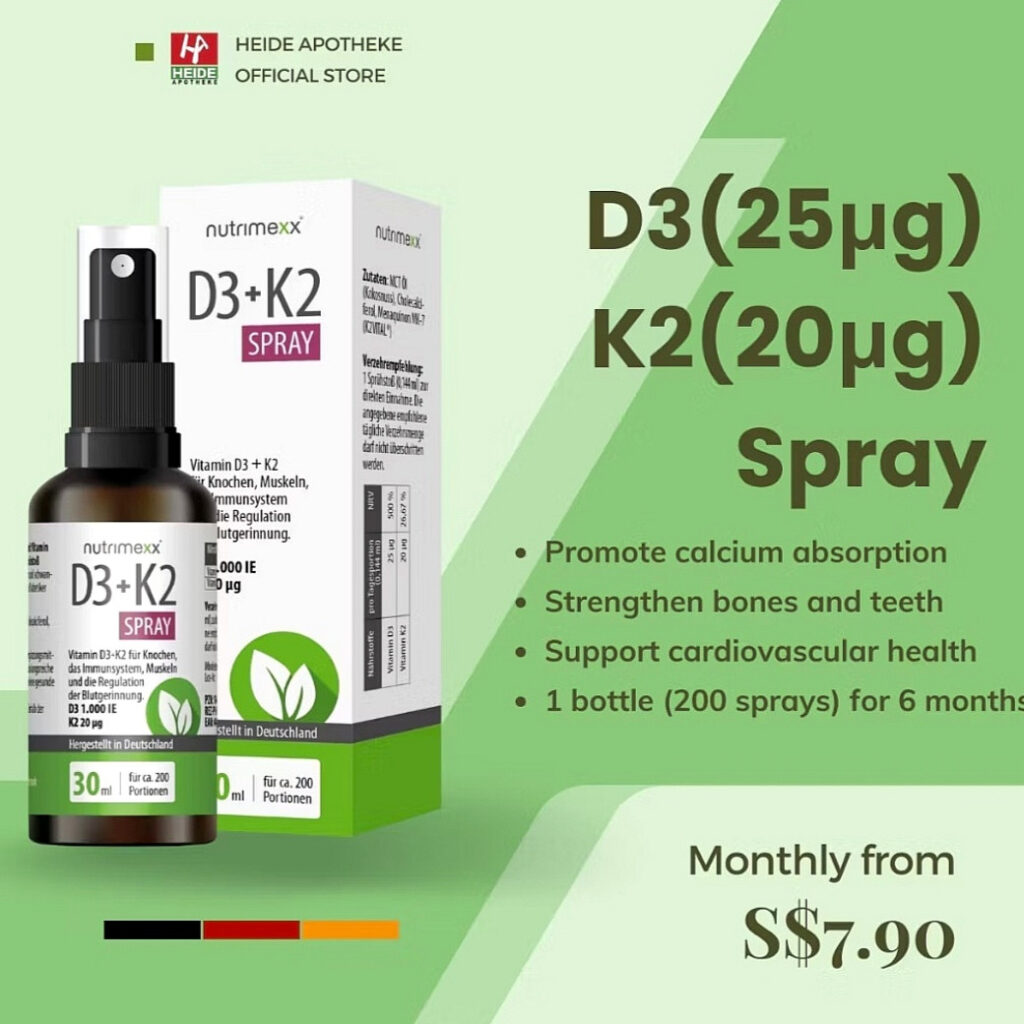 Nutrimexx Vitamin D3 K2 Supplement Aid Calcium Absorption/Vitamin D&K Support 30ml