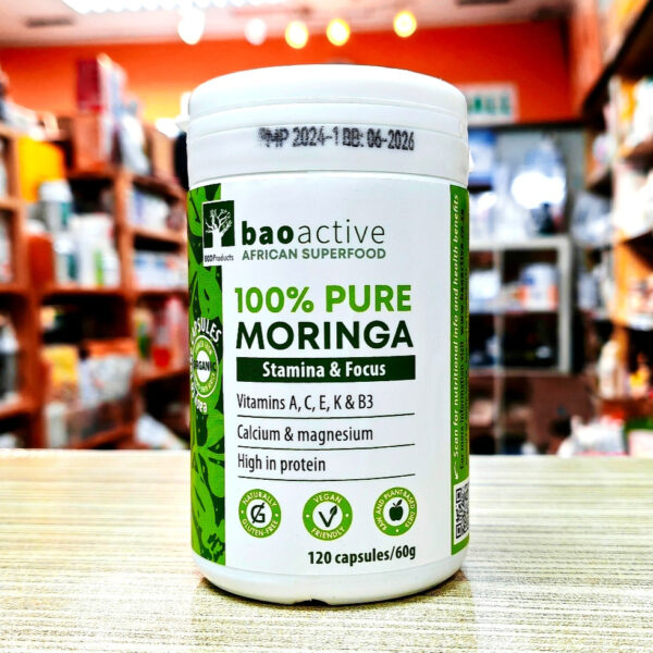 BaoActive AFRICAN SUPERFOOD 100% PURE MORINGA 60g (120 capsules)