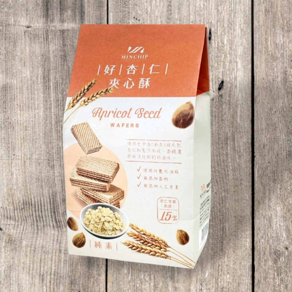 【明奇Minchip】好杏仁夾心酥 Apricot Seed Wafers 240g