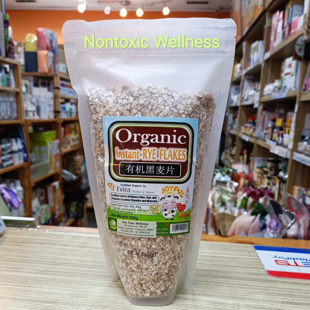 Organic Instant RYE FLAKES (Product of Finland) 有机黑麦片 500g