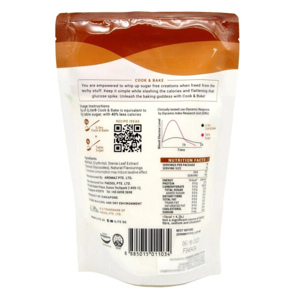 iLite Cook & Bake - Stevia Based Natural Sweetener 350g - Image 3