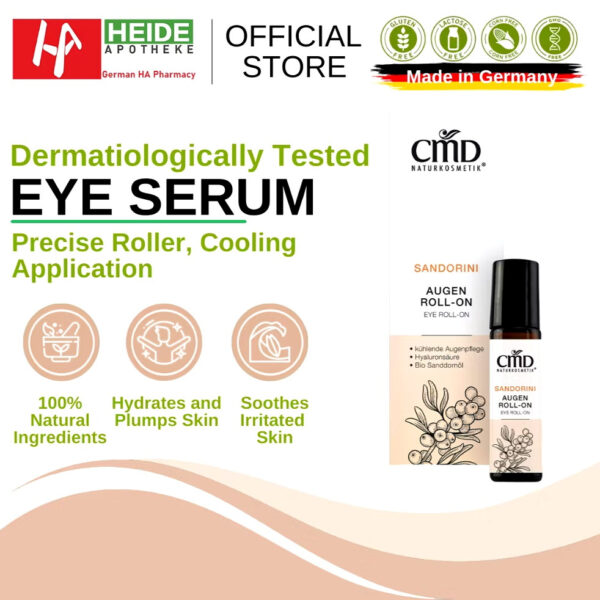 Organic Eye Roller Serum Sea Buckthorn Argan Oil Hyaluronic Acid & Aloe Vera Anti-Dark Circles Eyebag 抗黑眼圈眼袋10ml
