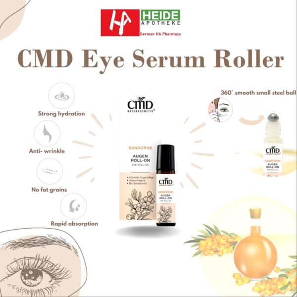 Organic Eye Roller Serum Sea Buckthorn Argan Oil Hyaluronic Acid & Aloe Vera Anti-Dark Circles Eyebag 抗黑眼圈眼袋10ml - Image 4