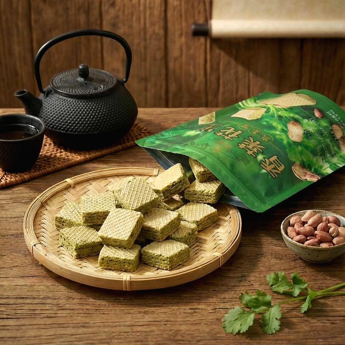 《葉師傅》香菜花生夾心酥 Cilantro & Peanut Sandwich Wafer 160g - Image 2