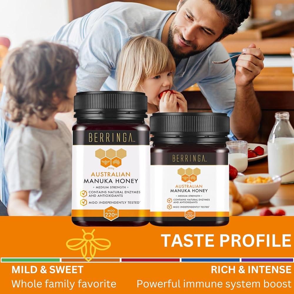 BERRINGA AUSTRALIAN MANUKA HONEY 250g (MGO220+) - Image 8