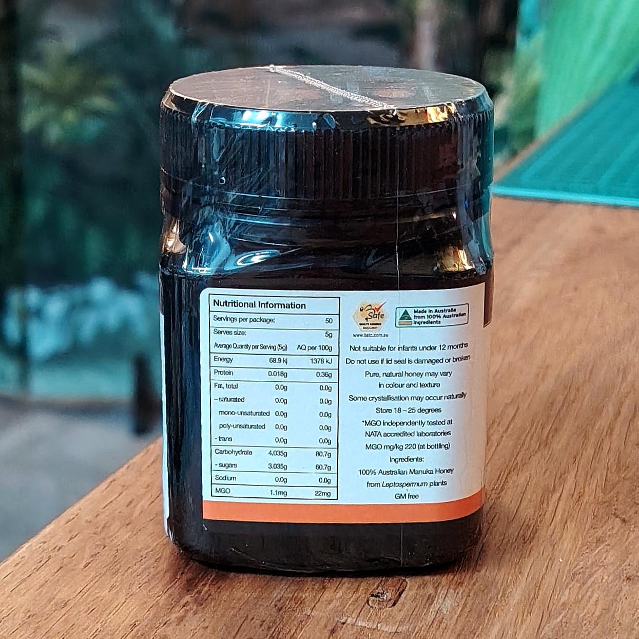 BERRINGA AUSTRALIAN MANUKA HONEY 250g (MGO220+) - Image 2