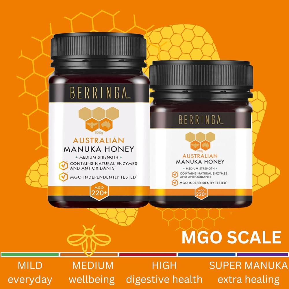 BERRINGA AUSTRALIAN MANUKA HONEY 250g (MGO220+) - Image 7