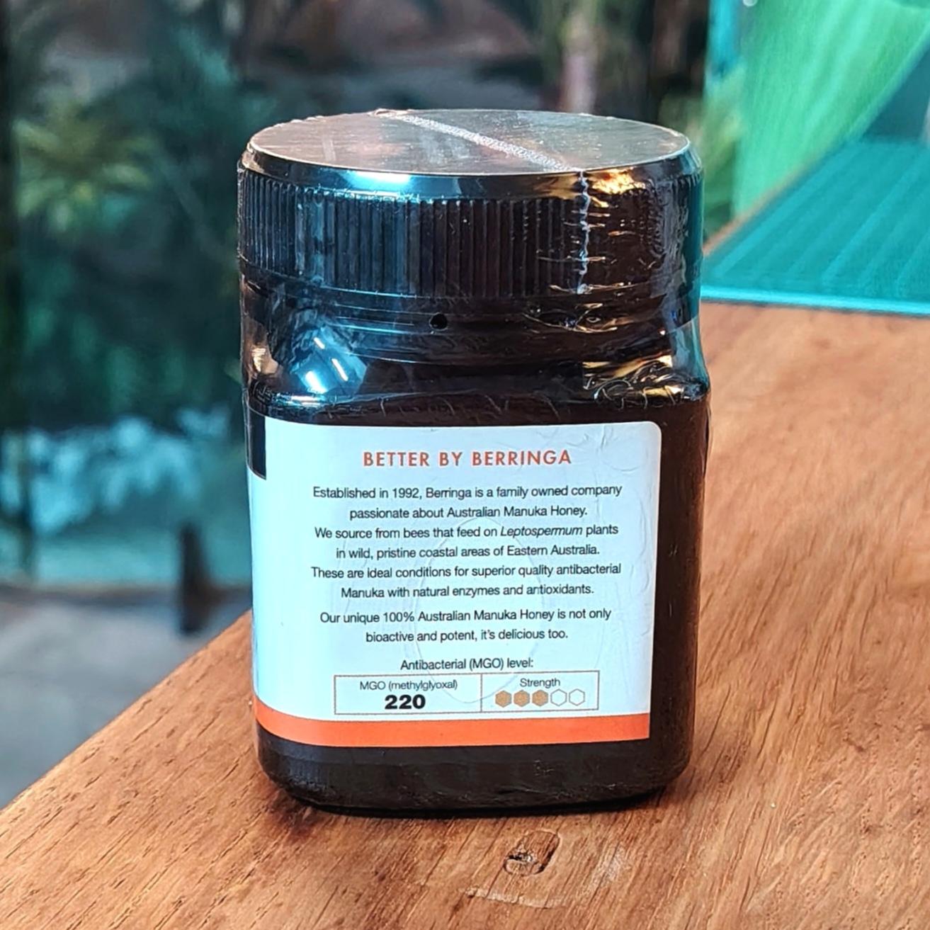 BERRINGA AUSTRALIAN MANUKA HONEY 250g (MGO220+) - Image 3
